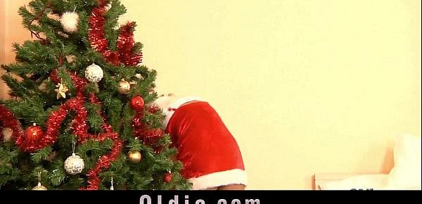  Merry Fucking Christmas super-hot blonde cock drilled by old man